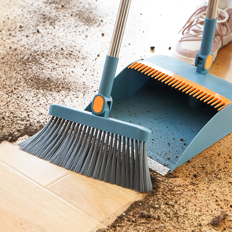 Floor Dust Brush Dust Pan Sweeper Long Handle Dustpan Set Clean Tool Folding Garbage Household Cleaning Broom Set
